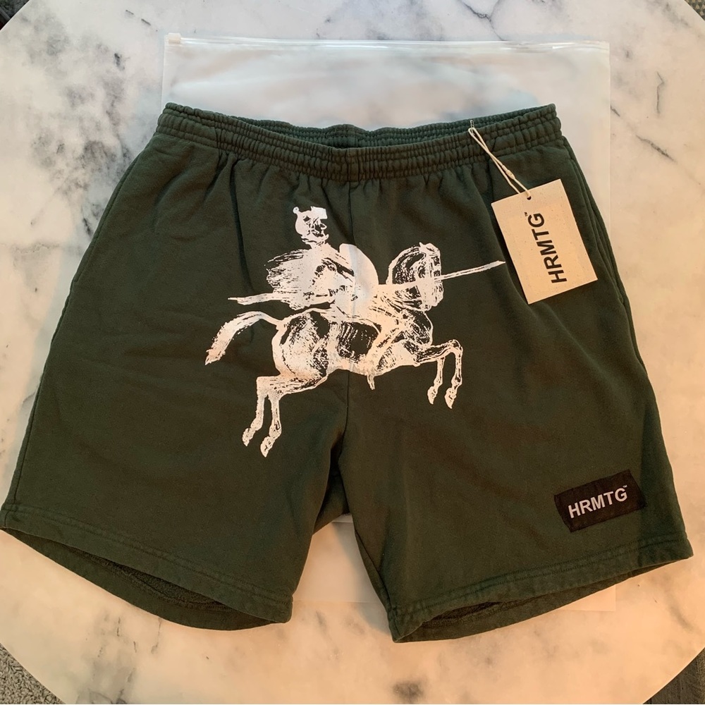HRMTG x Jack B Wiese fleece knight shorts Large